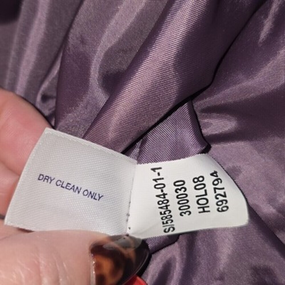 GAP 100% Wool Herringbone Tweed Pleated Mini Skirt Lined Purple Brown Women’s... - Picture 6 of 11